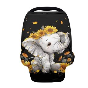 ZFRXIGN Horse Car Seat Cover for Babies Girls Stuff Nursing Cover, Stretchy Infant Carseat Canopy, Multi Use Cover Shopping Cart/High Chair/Stroller Covers Black