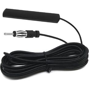Car Stereo FM AM Radio Antenna, 16.4ft(5.5 Yard) Cable Hidden Radio Antenna with 3-M Adhesive, Hidden Windshield Dashboard Antenna Suitable for All Types of Cars, Truck, Motorcycle, SUV