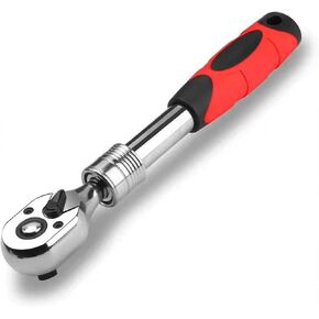 1/2-Inch Drive Extendable Ratchet Wrench,1/2" Drive 72-Tooth Quick-release Retractable Socket Wrench Reversible