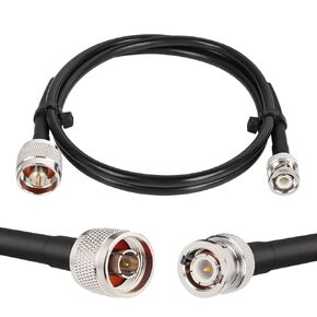N Type Male to BNC Male Cable 25ft,50 Ohm RG58 Coax Cable BNC Male to N Male Extension Jumper Cable for Antenna,Ham Radio,Oscilloscope,Analyzer,Signal Booster Use