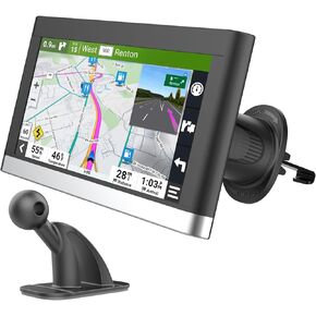 for Garmin GPS Car Mount Metal Hook Vent Mount and Replacement Adhesive 17mm Ball Mount fit Garmin Nuvi Drive Dezl Portable Navigator, Black