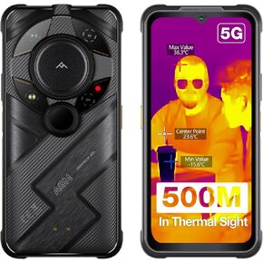 AGM G2 Guardian 5G Rugged Smartphone with 256x192 Resolution Thermal Camera, Rugged Phone with 20MP Infrared Night Vision, 108MP Main Camera, Qualcomm QCM6490, 6.58" FHD+ 120Hz, 7000mAh, 12+256GB, NFC