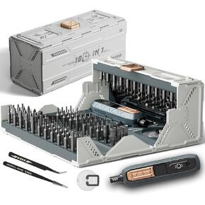 180 in 1 Electric Screwdriver Set, Power Screwdriver, Precision Screwdriver Set, 3 Torque Modes with 162 Magnetic Precision Bits, Screwdriver it for Phone Camera Computer Watch Laptop Drones