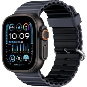 DaQin Ocean Sport Band - Compatible with Apple Watch Ultra 2/Ultra Band 49mm 45mm 44mm 42mm for Men,Breathable Soft Silicone Waterproof Strap for Apple Watch Ultra 2/iWatch Series 9/8/7/6/5/4/3/2/1/SE