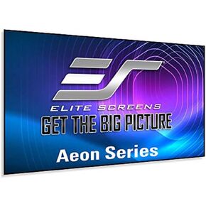 Elite Screens Aeon Series, 110-inch Projector Screen 16:9, 8K Ultra HD Home Theater Fixed Frame ISF Material Edge Free Borderless Projector Screen, CineWhite UHD-B Front Projection Screen, AR110WH2