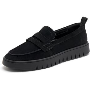 vodvob Women's Suede Leather Slip-On Loafers Casual Flats Comfortable & Lightweight Driving Penny Loafer Work Shoes