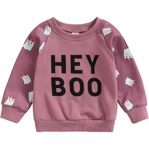Toddler Kids Baby Girl Boy Christmas Clothes Long Sleeve Letter Print Oversize Sweatshirt Tops Fall Winter Outfit