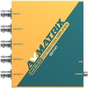 AVMATRIX SD2080 2x8 SDI/HDMI Signal Splitter Converter 1xHDMI 1x3G-SDI Input and 4x3G-SDI/HDMI Output