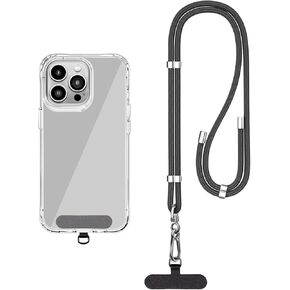 Phone Lanyard - 1 xAdjustable Neck Strap,1 xWrist Strap,1xZipper Wallet Pouch,2xPads,Universal Crossbody Cell Phone Lanyard for Travel Essentials,Wrist lanyards for Keys,ID Badges and Most Smartphones
