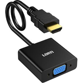 HDMI to VGA Adapter, Uni-Directional HDMI Male to VGA Female Adapter 1080P@60Hz, Compatible for Computer, Desktop, Laptop, PC, Monitor, Projector, HDTV, Roku, Xbox