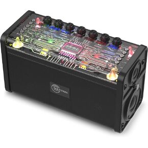 Speakers Bluetooth Wireless, Portable Wireless Party Speaker with 7 LED Color Light, Bluetooth 5.3, Real-time Recording, Outdoor Speaker for Party, Beach, Camping (Gun)