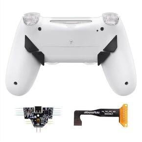 مجموعة إعادة رسم خريطة إصدار eXtremeRate Dawn Type-C لوحدة تحكم PS4 Slim Pro JDM-040/050/055 مع 6 ملفات تعريف خرائط قابلة للتخصيص، وغطاء خلفي أسود مُعاد تصميمه و4 أزرار خلفية - بدون وحدة تحكم