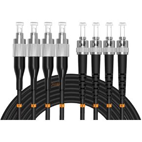 60Meters 196ft LC to LC 4 Core Outdoor Armored Fiber Optic Cable Jumper Patch Cord Optical 9/125 Singlemode LC-LC