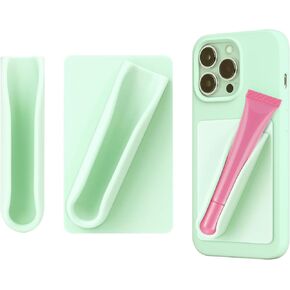 NBOOCUP 2 Pack Silicone Lip Balm Holder, Chapstick Holder for Cell Phone & Car Accessories, Stick On Rhode Phone Case Compatible with iPhone and Android Phone, Lip Gloss Phone Case, (Pink)