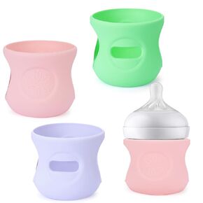 XANGNIER 3 Pack Silicone Sleeve for Philips Avent Glass Baby Bottles 8 oz,Anti Breakage Baby Bottle Protective Cover Accessories for Avent Natural Glass Bottles 8oz