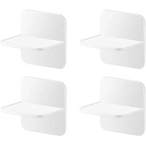 4 Packs Adhesive Furniture Anchors No Drill, Anti Tip Furniture Wall Anchors for Baby Proofing, Secure Bookshelf Dresser Shelf Cabinet to Wall for Child Safety - Removable, No Screw, White