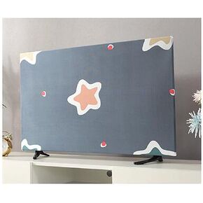 19-70in TV Dust Cover Indoor TV Set Cover Monitor Dust Cover Anti-static Stretch Fabrics Flat Screen Dust-Proof Protector Universal Cover(Size:55in,Color:A)