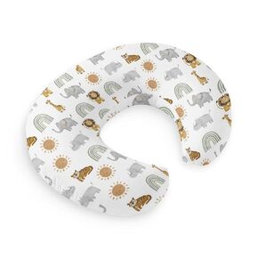 HawSkgFub Highland Cow Boho Cactus Sun Nursing Pillow Cover for Baby Boy Girl, Western Hyland Cattle Themed Breastfeeding Pillow Slipcover, Cow Lover Nursing Pillowcase for Newborn Infant, Cover Only