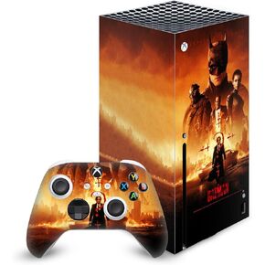 Head Case Designs Officially Licensed The Batman Rain Neo-Noir and Posters Vinyl Sticker Gaming Skin Decal Cover Compatible with Xbox Series X Console and Controller Bundle in Kuwait