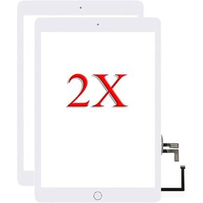 for iPad 7 7th / 8 8th Gen A2197 A2198 A2200 A2270 A2428 A2429 A2430 Screen Replacement 2 Pack 10.2 Inch Digitizer, for iPad 7 7th / 8 8th Gen Touch Screen Digitizer Replacement(White)