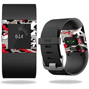 MightySkins Skin Compatible with Fitbit Surge Cover Skins Sticker Watch Red Camo