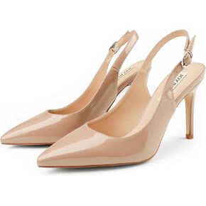 JOY IN LOVE Womens Slingback High Heels Stiletto Pointed Closed Toe Pumps