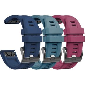 lepmok 26mm Band for Garmin Fenix7X/Fenix 7X Solar/Fenix 7X Sapphire Solar/Fenix 6X/Fenix 6X Pro/Fenix 6X Sapphire/Fenix 5X Puls/Fenix 5X Sapphire (3-pack)