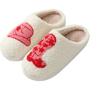 Women Slippers Cute House Slippers Strawberry Slippers Comfy Soft Bedroom Shoes Warm Fuzzy Slip-On Slippers Indoor Non-slip Plush Bedroom Slippers