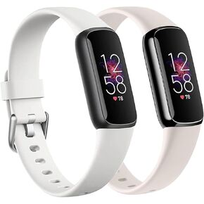 2 Pack Compatible with Fitbit Luxe Bands for Women Men, Soft Breathable Sports Adjustable Fitbit Luxe Replacement Bands for Women Men