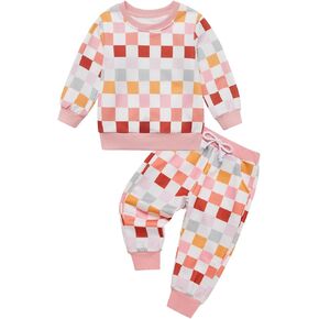 Toddler Baby Girl Clothes Fall Outfits Long Sleeve Sweatshirt Tops Pants Set for Girls 6 9 12 18 24 Months 2T 3T 4T