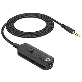 3.5mm Headphone Extension Cable with Volume Control and Mute Male to Female Audio Cable Cord Compatible with Bose 700 QC45 QC35 II Sony MDR-XB920 WH-1000XM3 Headphones 5Ft