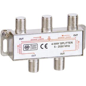 Cmple 2-Way Splitter 2050MHz F-Type 2.05Ghz 2 Way Coaxial Cable Splitter (RG6 Splitter, Coaxial Splitter, TV Splitter,