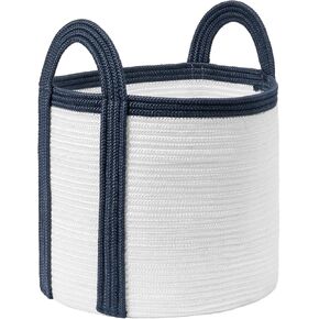 Large Storage Basket - Polypropylene Rope Laundry Basket with Handle for Diaper Blanket Toy Towel Woven Laundry Basket with Lid Home Decor, Pearl & khaki 58L