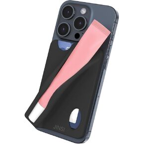 Big Lip Gloss Phone Card Holder Compatible with Summer Fridays, Silicone Phone Case Credit Card Holder Strong Adhesive Pocket Stick on Compatible for iPhone & All Smartphones, Purple