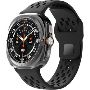 Breathable Band Compatible with Samsung Galaxy Watch Ultra Bands 47mm (2024), Soft Silicone Strap for Galaxy Watch 7 Ultra Band Women Men