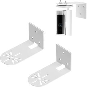 2 Pack Adhesive Wall Mount Compatible with Ring Indoor Cam(1st Gen/2nd Gen),Two Ways Installation, Metal Camera Holder,No Drilling Ceiling Bracket Mounting for Ring Indoor Camera