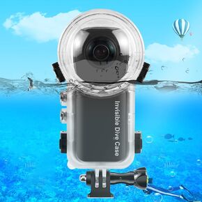 PULUZ 50m/164ft Dive Housing Case for Insta360 X4 Accessories Underwater Housing Cover Protective Case PC Shell, Underwater Photography Cameras for Insta360 x4 Waterproof Case
