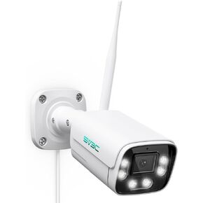 SV3C 4K WiFi IP Camera Outdoor, 8MP Wired Bullet Security Cameras with Floodlight Color Night Vision, ONVIF, RTSP, Humanoid Vehicle Pet Detection, P2P Remote View, 2-way Audio, SD Card & Cloud Storage