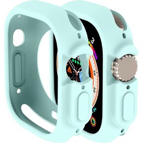 Compatible for Apple Watch Ultra/Ultra 2 49mm Case All-Round Shockproof TPU SiliconeProtective Cover Bumper Shock-Absorbing Scratch-Resistant Case for Apple Watch Ultra 49mm (16Pack)