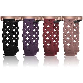 20mm Braided Silicone Band Compatible for Samsung Galaxy Watch 7 6 5 4 40mm 44mm,5 Pro 45mm/Watch 6 4 Classic Band 42mm 46mm 43mm 47mm,Galaxy Watch 3/Active 2 40mm 46mm, Women Slim Lace Sport Bands