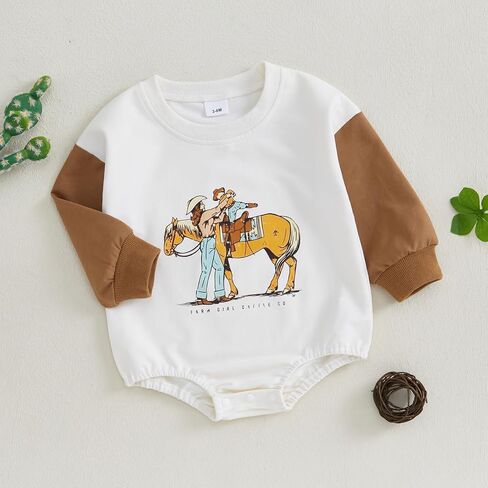 Frietlebird Newborn Baby Boy Fall Winter Clothes Oversized Sweatshirt Romper Long Sleeve Bubble Romper 0 3 6 9 12 18 Months in Saudi Arabia