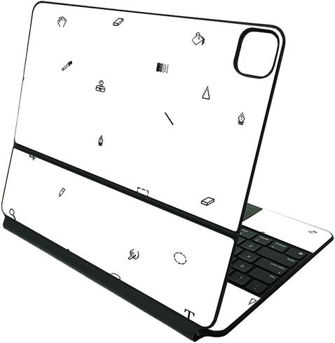 MightySkins Glossy Glitter Skin Compatible with Apple Magic Keyboard for iPad Pro 12.9" (3rd-6th Generation) - Magic Pineapple | Protective, Durable High-Gloss Glitter Finish | Made in The USA in Kuwait