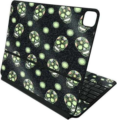 MightySkins Glossy Glitter Skin Compatible with Apple Magic Keyboard for iPad Pro 12.9" (3rd-6th Generation) - Magic Pineapple | Protective, Durable High-Gloss Glitter Finish | Made in The USA in Kuwait