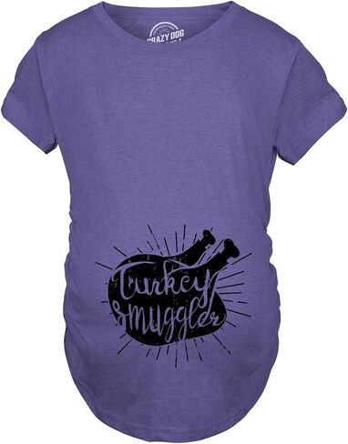 Turkey Smuggler T Shirt Funny Thanksgiving Maternity Shirt Pregnancy New Baby Tee in Saudi Arabia