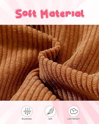 Mioglrie Baby Girl Dress Toddler Girl Dress Fall Winter Long Sleeve Corduroy Princess Dresses Cute Satchel Playwear Outfits in Kuwait