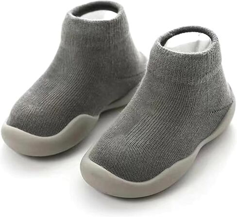 Simple Baby Toddler Sneakers Non-Slip Walking Shoes for Kids Boys and Girls. Stylish Indoor Outdoor Cotton Easy Pull-On Outerwear Shoes Socks in Saudi Arabia