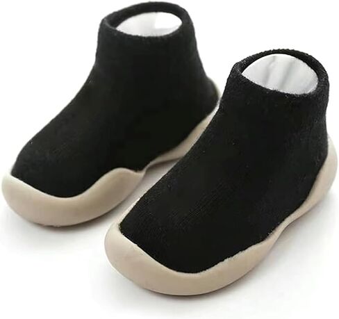 Simple Baby Toddler Sneakers Non-Slip Walking Shoes for Kids Boys and Girls. Stylish Indoor Outdoor Cotton Easy Pull-On Outerwear Shoes Socks in Saudi Arabia