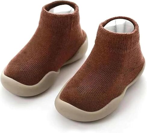 Simple Baby Toddler Sneakers Non-Slip Walking Shoes for Kids Boys and Girls. Stylish Indoor Outdoor Cotton Easy Pull-On Outerwear Shoes Socks in Saudi Arabia
