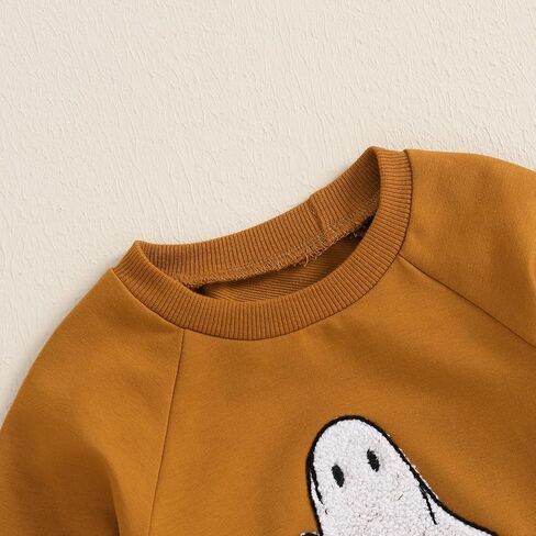 Newborn Halloween Baby Clothes Infant Girl Boy Letter Print Crew Neck Sweatshirt Romper Long Sleeve Jumpsuit in Saudi Arabia