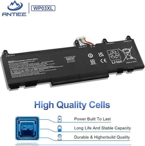 WP03XL Laptop Battery for HP Elitebook 830 840 845 860 865 1040 G9 G10 EliteBook X360 1040 G9 G10 Split X2 13-M00 13-M000 Series M73466-005 M64304-422 L78555-005 HSTNN-LB8W HSTNN-IB9Y 51.3Wh 4-Cell in Saudi Arabia